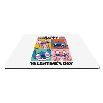 Lilo & Stitch Happy valentines day, Mousepad rect 27x19cm