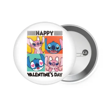 Lilo & Stitch Happy valentines day, Κονκάρδα παραμάνα 7.5cm