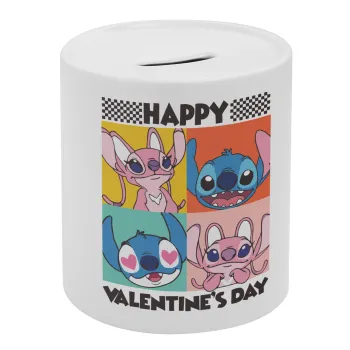 Lilo & Stitch Happy valentines day, Κουμπαράς πορσελάνης με τάπα