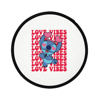 Lilo & Stitch Love vibes, Βεντάλια υφασμάτινη αναδιπλούμενη με θήκη (20cm)