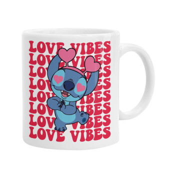 Lilo & Stitch Love vibes, Κούπα, κεραμική, 330ml (1 τεμάχιο)