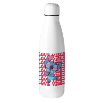 Lilo & Stitch Love vibes, Metal mug thermos (Stainless steel), 500ml