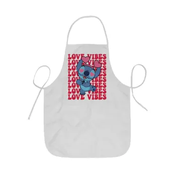 Lilo & Stitch Love vibes, Ποδιά Σεφ ολόσωμη κοντή  Παιδική (44x62cm)