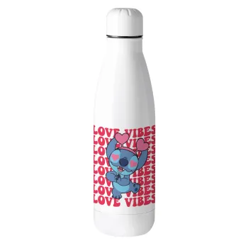 Lilo & Stitch Love vibes, Μεταλλικό παγούρι θερμός (Stainless steel), 500ml