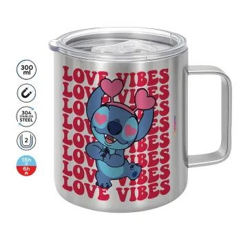 Lilo & Stitch Love vibes, Κούπα Ανοξείδωτη διπλού τοιχώματος 300ml