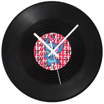 Lilo & Stitch Love vibes, Ρολόι τοίχου Βινύλιο (30cm)