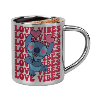 Lilo & Stitch Love vibes, Κουπάκι μεταλλικό διπλού τοιχώματος για espresso (220ml)