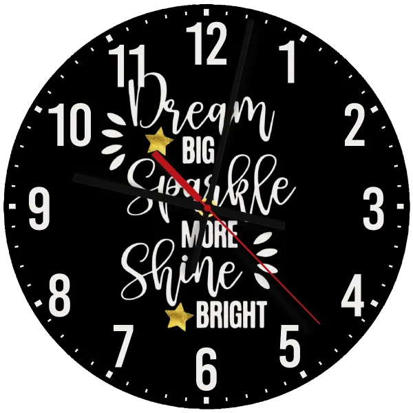 Dream big — Wooden wall clock (30cm)