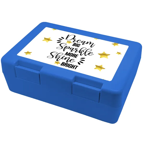Dream big — Παιδικό δοχείο κολατσιού ΜΠΛΕ 185x128x65mm (BPA free πλαστικό)