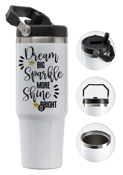 Dream big — Θερμός Ανοξείδωτο 30oz με χερούλι