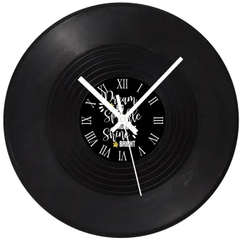 Dream big, Sparkle more, Shine bright, Ρολόι τοίχου Βινύλιο (30cm)