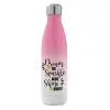 Μεταλλικό παγούρι θερμός Ροζ/Λευκό (Stainless steel), διπλού τοιχώματος, 500ml