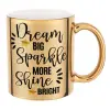 Mug ceramic, gold mirror, 330ml