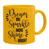 Ceramic coffee mug yellow, 330ml