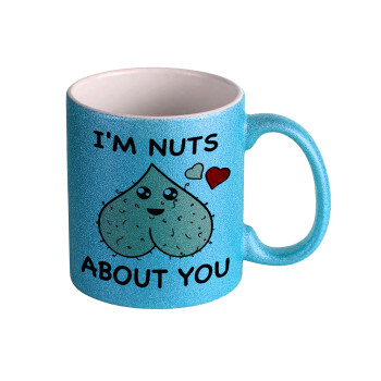 I'm Nuts About You, Κούπα Σιέλ Glitter που γυαλίζει, κεραμική, 330ml