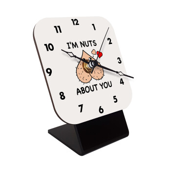 I'm Nuts About You, Επιτραπέζιο ρολόι ξύλινο με δείκτες (10cm)