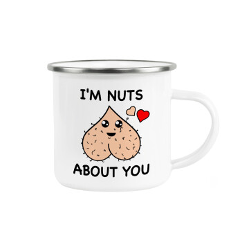 I'm Nuts About You, Metallic enamel cup white 360ml