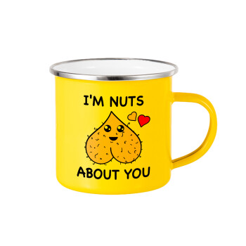 I'm Nuts About You, Yellow Enamel Metallic Cup 360ml