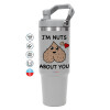 GREY color, 890ml (30oz) stainless Steel Tumbler with Handle
