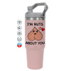 Pink color, 890ml (30oz) stainless Steel Tumbler with Handle