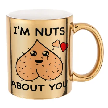 I'm Nuts About You, Mug ceramic, gold mirror, 330ml