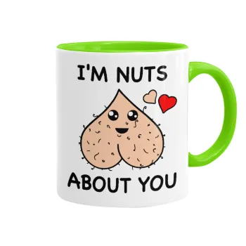 I'm Nuts About You, Κούπα χρωματιστή βεραμάν, κεραμική, 330ml