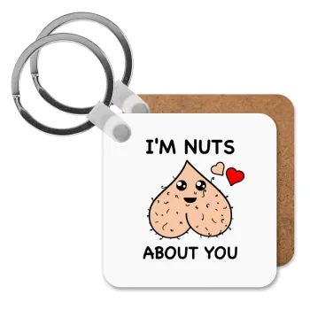 I'm Nuts About You, Μπρελόκ Ξύλινο τετράγωνο MDF