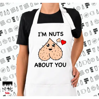 I'm Nuts About You, Ποδιά μακριά Σεφ ολόσωμη με τσέπες white (ΕΝΗΛΙΚΩΝ)