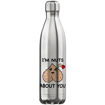 I'm Nuts About You, Inox (Stainless steel) hot metal mug, double wall, 750ml