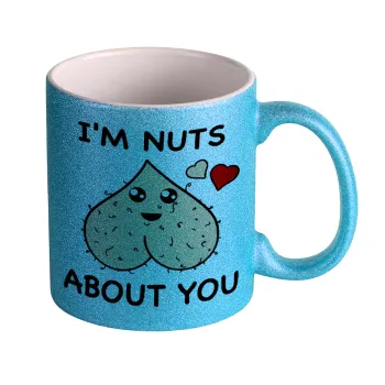 I'm Nuts About You, Κούπα Σιέλ Glitter που γυαλίζει, κεραμική, 330ml