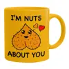 Ceramic coffee mug yellow, 330ml