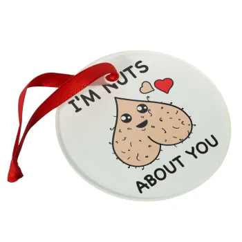 I'm Nuts About You, Christmas ornament glass 9cm