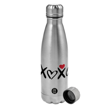xoxo, Metallic water bottle, stainless steel, 750ml
