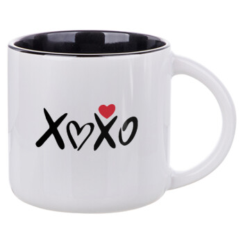 xoxo, Κούπα κεραμική 400ml Λευκή/Μαύρη