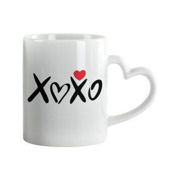 xoxo, Mug heart handle, ceramic, 330ml