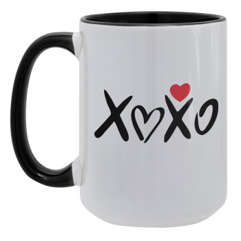 xoxo, Κούπα Mega 15oz, κεραμική Μαύρη, 450ml