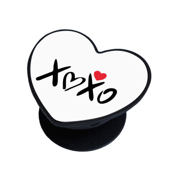xoxo, Phone Holders Stand  καρδιά Μαύρο Βάση Στήριξης Κινητού στο Χέρι