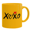 Ceramic coffee mug yellow, 330ml