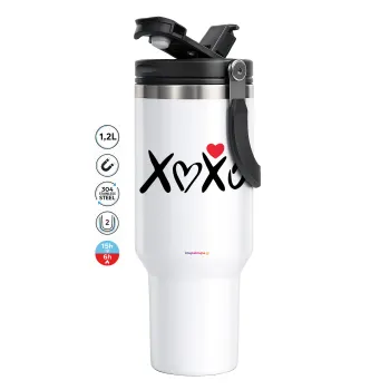 xoxo, Mega Stainless steel Tumbler with lid, double wall 1,2L