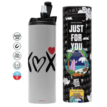 xoxo, Tumbler stainless steel GREY 600ml