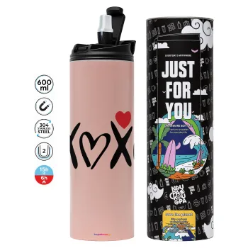 xoxo, Tumbler stainless steel PINK 600ml