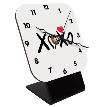 xoxo, Quartz Wooden table clock with hands (10cm)