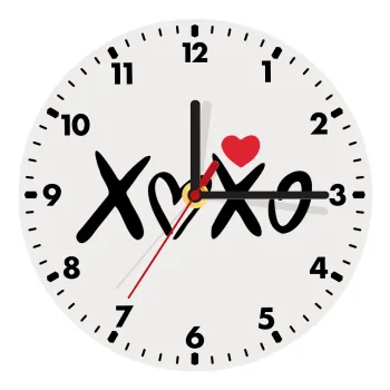 xoxo, Wooden wall clock (20cm)