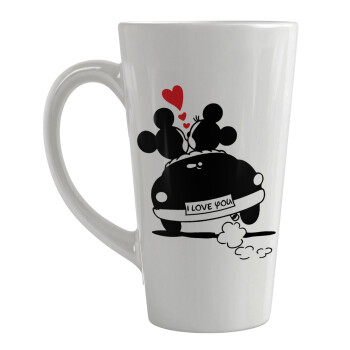 Love Car, Κούπα κωνική Latte Μεγάλη, κεραμική, 450ml