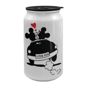 Love Car, Κούπα ταξιδιού μεταλλική με καπάκι (tin-can) 500ml