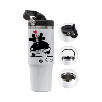 Love Car, 30oz stainless Steel Tumbler with Handle