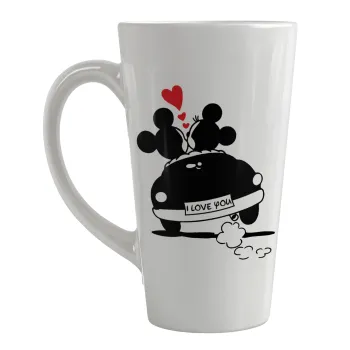 Love Car, Κούπα κωνική Latte Μεγάλη, κεραμική, 450ml
