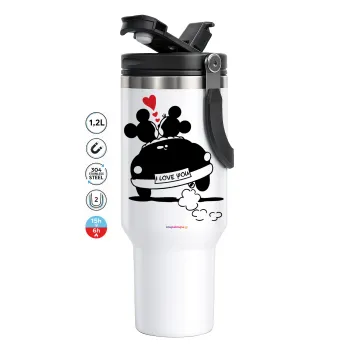 Love Car, Mega Stainless steel Tumbler with lid, double wall 1,2L
