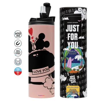 Love Car, Tumbler stainless steel PINK 600ml