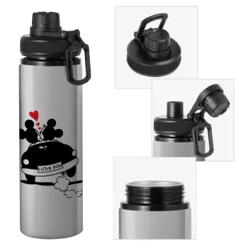 Love Car, Metallic water bottle with safety cap, 850ml aluminum